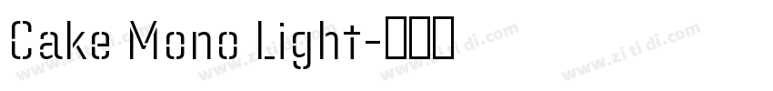 Cake Mono Light字体转换